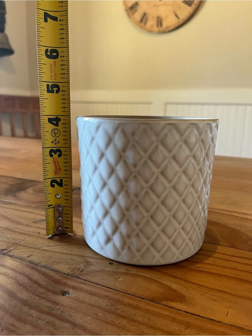 IKEA Chiafron Off White Glazed Clay Pots Set of 2